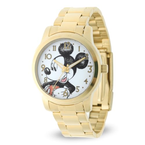 Disney Officially Licensed Mickey Mouse Watch for Men Vintage Analog Quartz Waterproof Mens Watch with Casual Bracelet Durable Quality Materials Perfect for Everyday Wear - Image 1