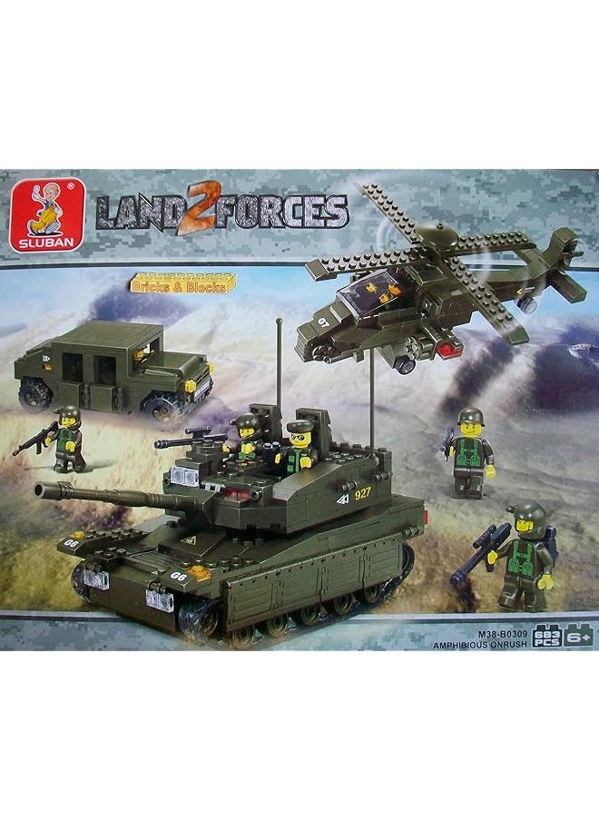 Sluban - Army Series Land Forces Building Blocks 683 Pcs For Ages 6 Plus Years Old - Image 1