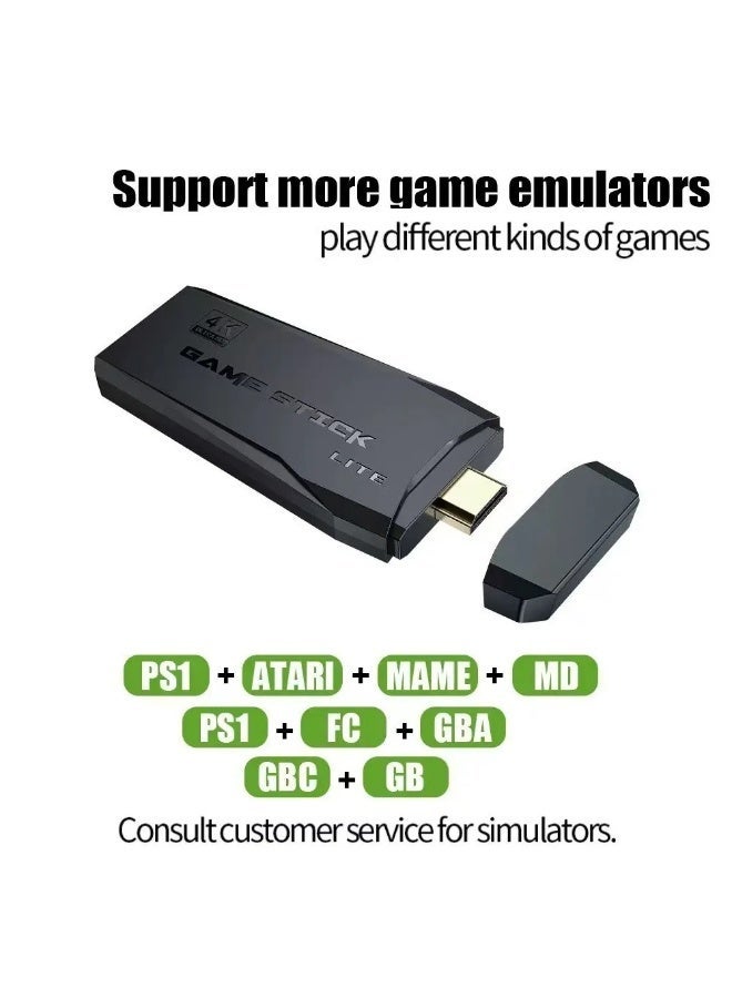 JAJEEK Integrated retro 4K game console with dual 2.4G wireless controllers, plug-and-play video game stick, built-in 3,500 games, 9 classic emulators, high-definition HDMI output for TV - Image 5