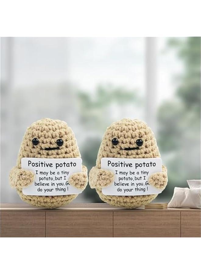 Mini Funny Knitted Potato - Creative Positive Gift for Holiday, Office, Birthday, School Party - Image 4