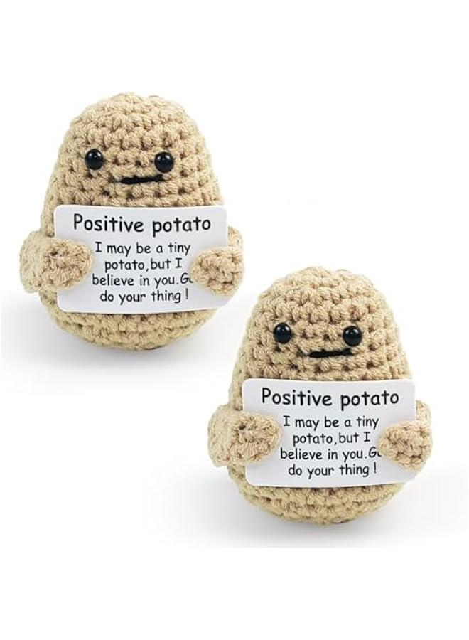 Mini Funny Knitted Potato - Creative Positive Gift for Holiday, Office, Birthday, School Party - Image 1