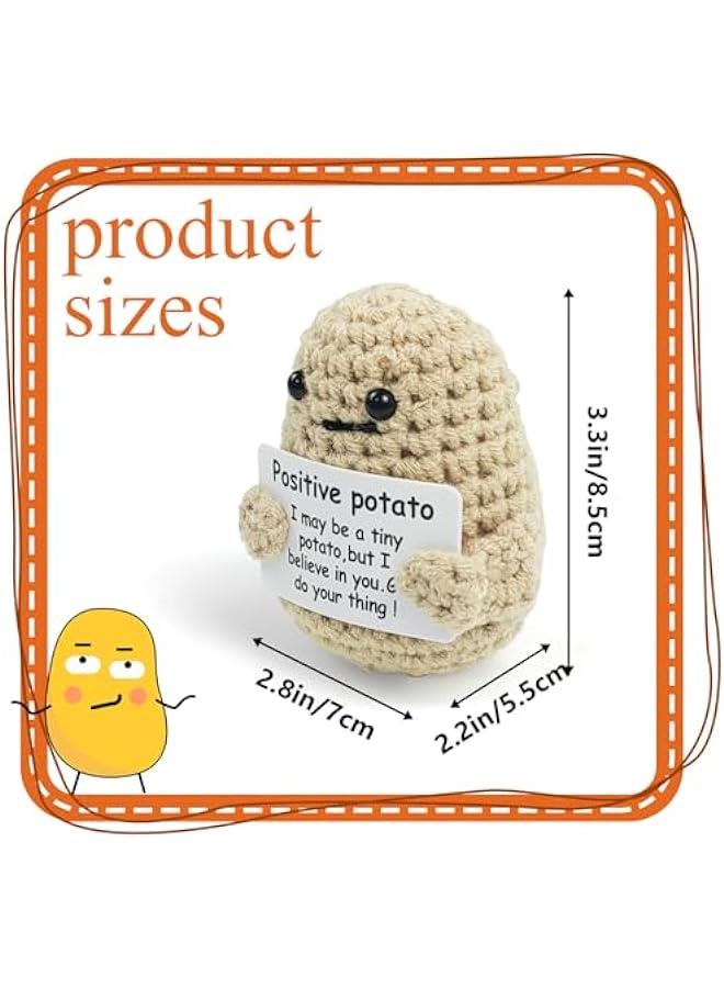 Mini Funny Knitted Potato - Creative Positive Gift for Holiday, Office, Birthday, School Party - Image 2