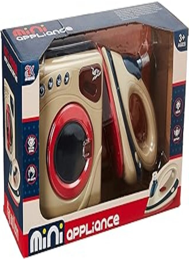 Ao Xie Toys Set of washing machine + iron - light - battery operated + 3 years 