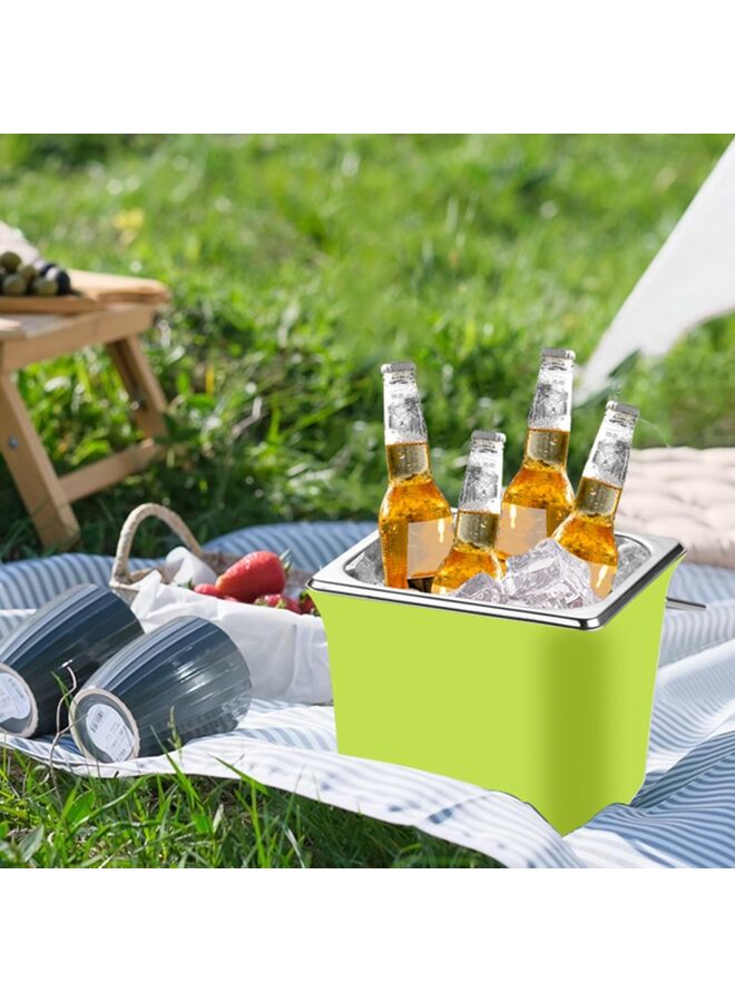 2.5L Double-Wall Insulated Ice Bucket with Lid - Stainless Steel Drink Chiller for Parties & Events  - Image 4