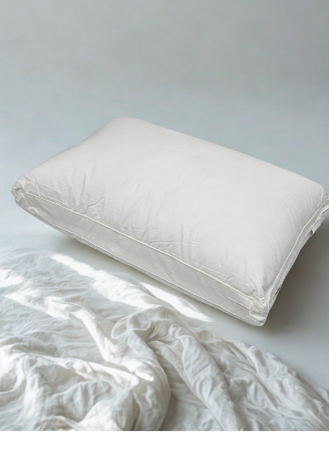 SMART HOME A comfortable and luxurious quilted cotton pillow made of 100% cotton fabric and filled with two layers of microfiber and memory foam. Natural cotton sleeping pillow, high-quality hotel pillow (size 75 x 50 + 6 cm) and weighing 1800 grams  - Image 5