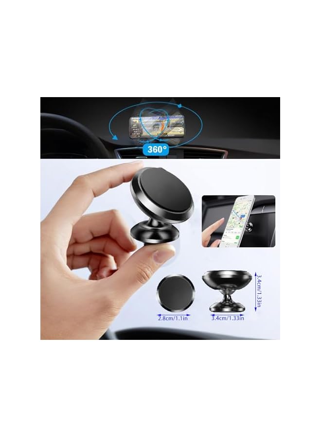 S-TOP 360° Adjustable Magnetic Car Phone Holder - Securely Mount iPhone, Samsung, LG, GPS, and More - Hands-Free Convenience for Safe Driving - Compatible with Mini Tablets - Easy Installation - Image 5