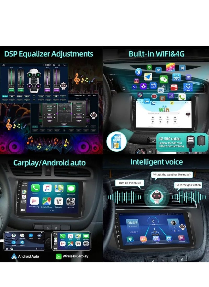 RAYMOS - Kia Sportage Car Stereo Android 2011 2012 2013 2014 2015 2016 4GB RAM Support Apple Carplay android Auto Wireless Video Player Navigation GPS Youtube Google Map AHD Camera Included QLED DSP - Image 1