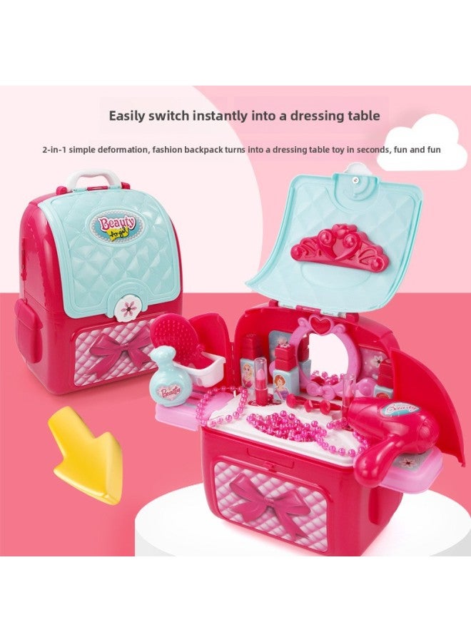 Cross Border Children's Play Home Kitchen Toys Boys And Girls Makeup Doctor Tools Pet Cat Dog Backpack Set-Color:Cat Space Bag fresh Green 008-967A-2 - Image 5