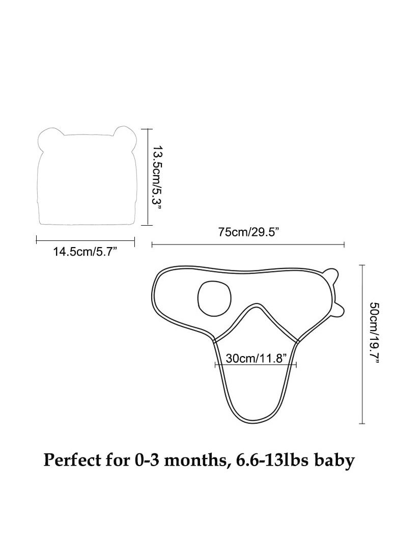 MIXDE Baby Swaddle Sleep Sack with Hat Set for 0-3 months 3-Pack Soft Cotton Newborn Wearable Swaddle Wrap for Girls Boys  - Image 3