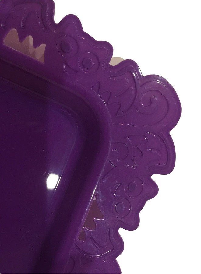 Greenbrier Halloween Bundle of 3 Items Including 2 Halloween Serving Trays with Spooky Bat Border and One Set of Skeleton Tongs - Image 3
