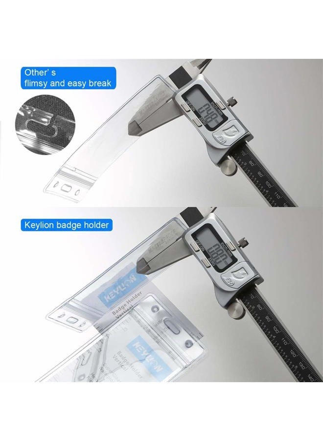 KEYLION Cruise Lanyard with ID Holder Sets (Black,3 Pack)- Flat ID Lanyard with Retractable Badge Reel & Heavy Duty Clear Vertical ID Card Name Badge Holder - Image 4