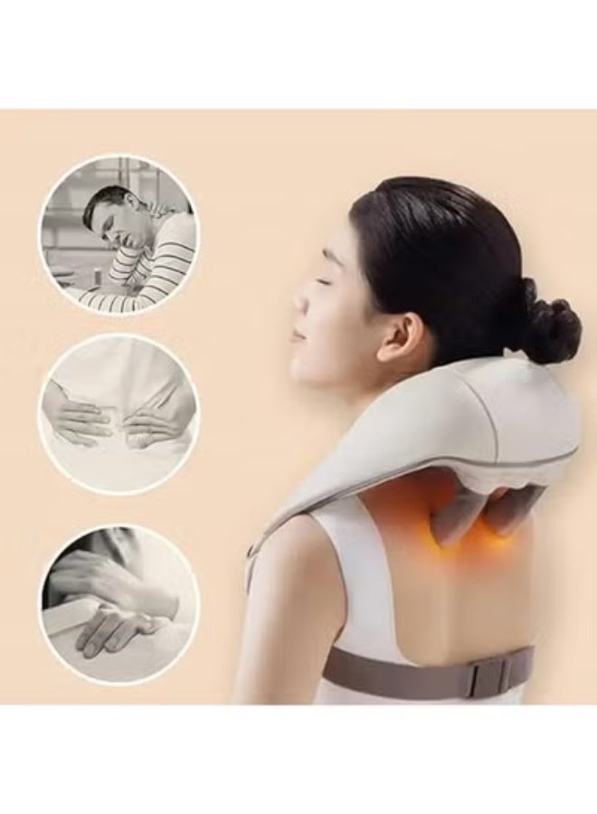 5D Shiatsu Neck & Shoulder Massager - Deep Tissue Kneading with Soothing Heat - Electric Body Massager for Instant Pain Relief & Relaxation - Image 2