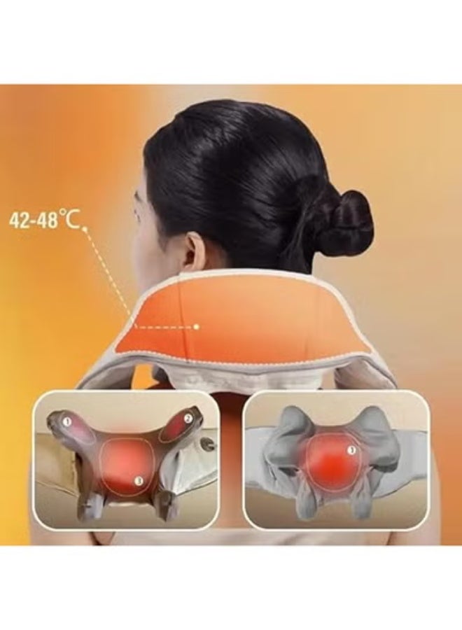 5D Shiatsu Neck & Shoulder Massager - Deep Tissue Kneading with Soothing Heat - Electric Body Massager for Instant Pain Relief & Relaxation - Image 3