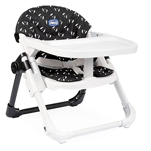 Chicco Chairy, 2-in-1 Booster Seat and First Chair with 4-Height Adjustments & Safety Belt, For Babies 0m+, (Sweetdog, Black & White) - Image 1