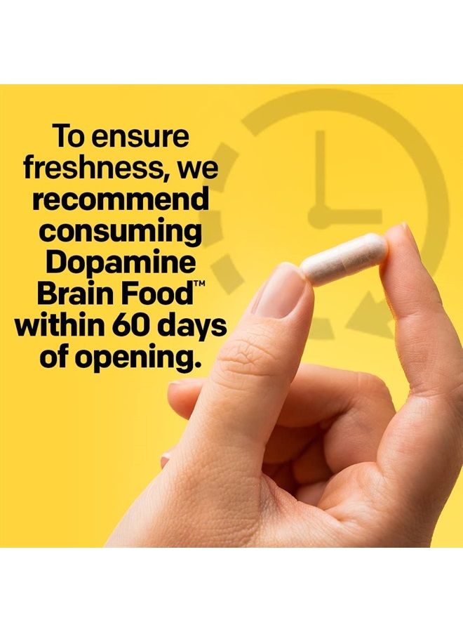 Natural Stacks مكمل دوپامين للتركيز ومكمل الذاكرة للدماغ مع L-Tyrosine - يعزز الدافع العقلي والوضوح والتركيز - مكملات دوپامين الطبيعية ودعم المزاج، 60 كبسولة نباتية - Image 4