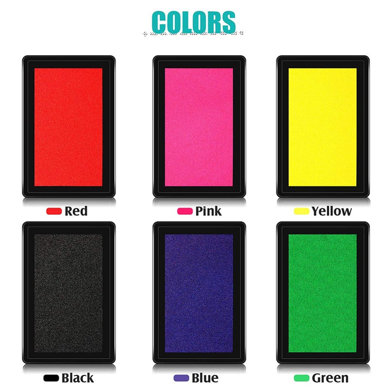 Baby Ink Washable Pads: Acid-Free Safe, Reusable & Stackable Handprint Keepsake - 6 Vibrant Colors Footprint Memory for Infants, Small Pets & Family Memory Creation - Image 3