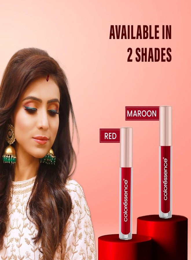 COLORESSENCE Liquid Sindoor, Red, 3ml | Quick Dry | Long Lasting | Sweatproof | Waterproof | Rich Color Highly Pigmented | Sponge Tip Applicator | Easy Application | Lead Free - Image 4