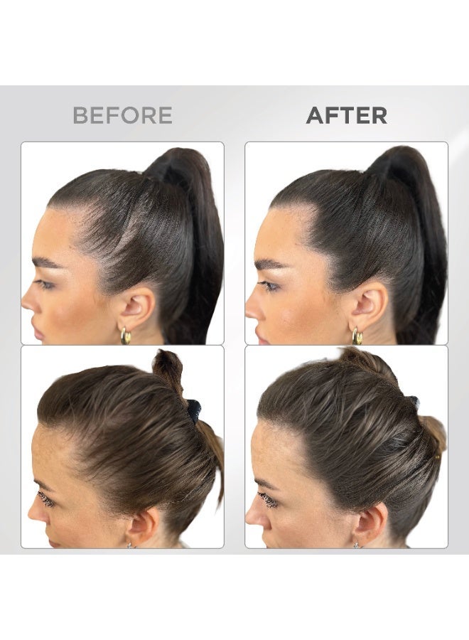 ثيك فايبر مسحوق لمسات جذور الألياف السميكة، (بني داكن) مسحوق لتغطية الجذور للشعر الرقيق - مجموعة خافي عيوب الشعر المقاوم للماء والعرق مع مسحوق شعر للنساء، يتضمن فرشاة - Image 2