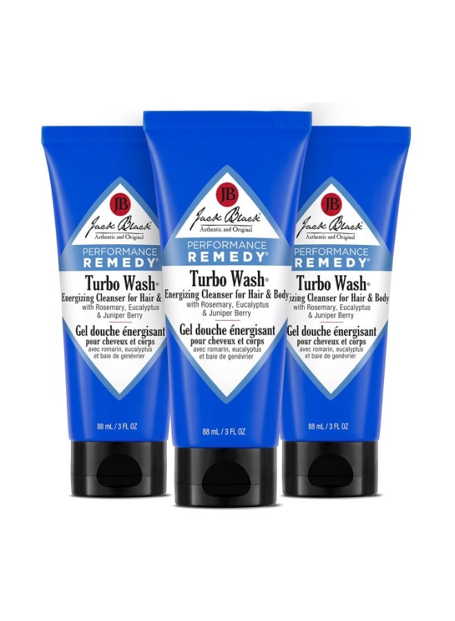 Jack Black Jack Black Body & Hair Cleanser â Mens Body Wash, Mens Shampoo, Skin Care, Hair Care, Body Wash Men, SulfateâFree 3 Fl Oz (Pack of 3)