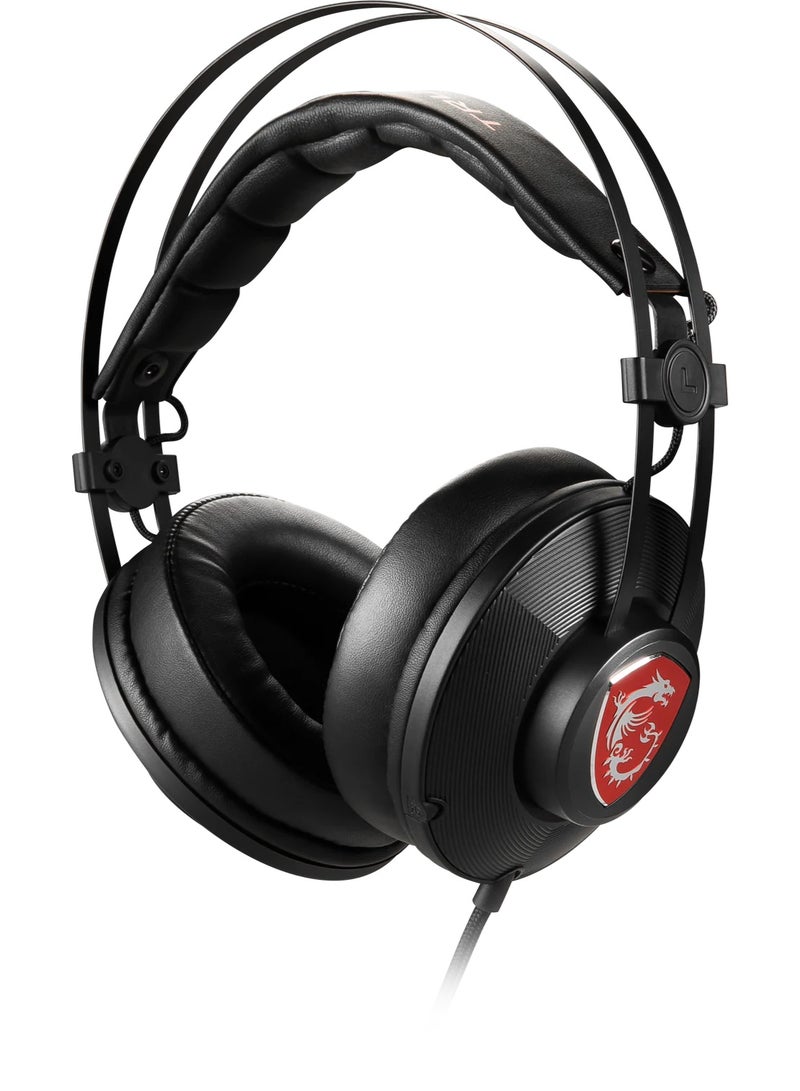 MSI H991 Wired Gaming Headset, Built-in Mic, Noise Cancellation, In-line Control, Ergo Design, Adjustable Headband for PC, PS4, PS5, Xbox One, Switch, Notebook/Mobile - Image 4