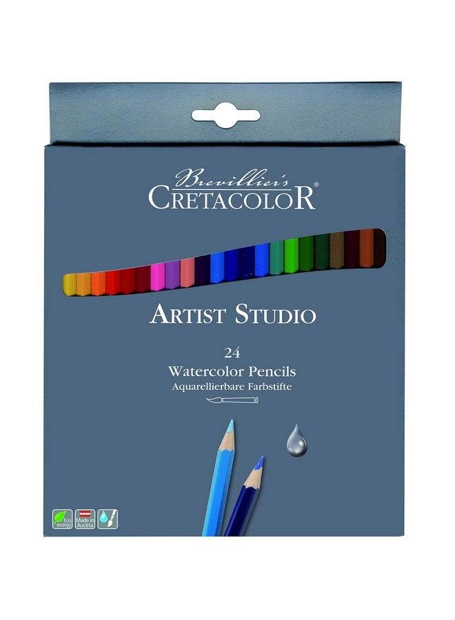CRETACOLOR Artist Studio Watercolor Pencils-24 Pencils|Multicolor