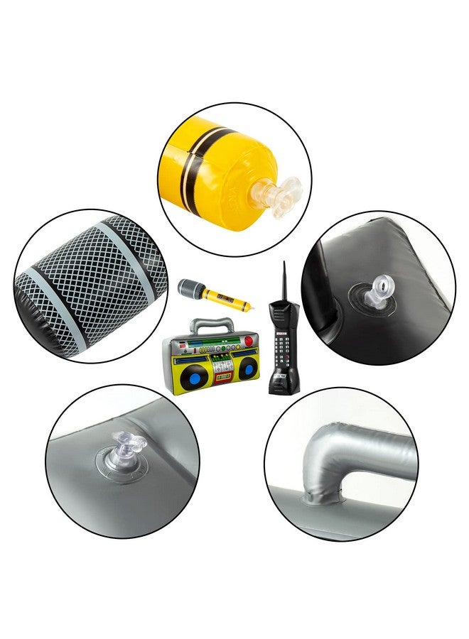 ONLYFU Inflatable Radio Boombox Inflatable Mobile Phone Inflatable Microphones For 80S 90S Party Decorations Inflatable Props For Hip Hop Theme Birthdays Party Supplies - Image 4