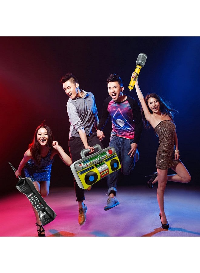 ONLYFU Inflatable Radio Boombox Inflatable Mobile Phone Inflatable Microphones For 80S 90S Party Decorations Inflatable Props For Hip Hop Theme Birthdays Party Supplies - Image 5