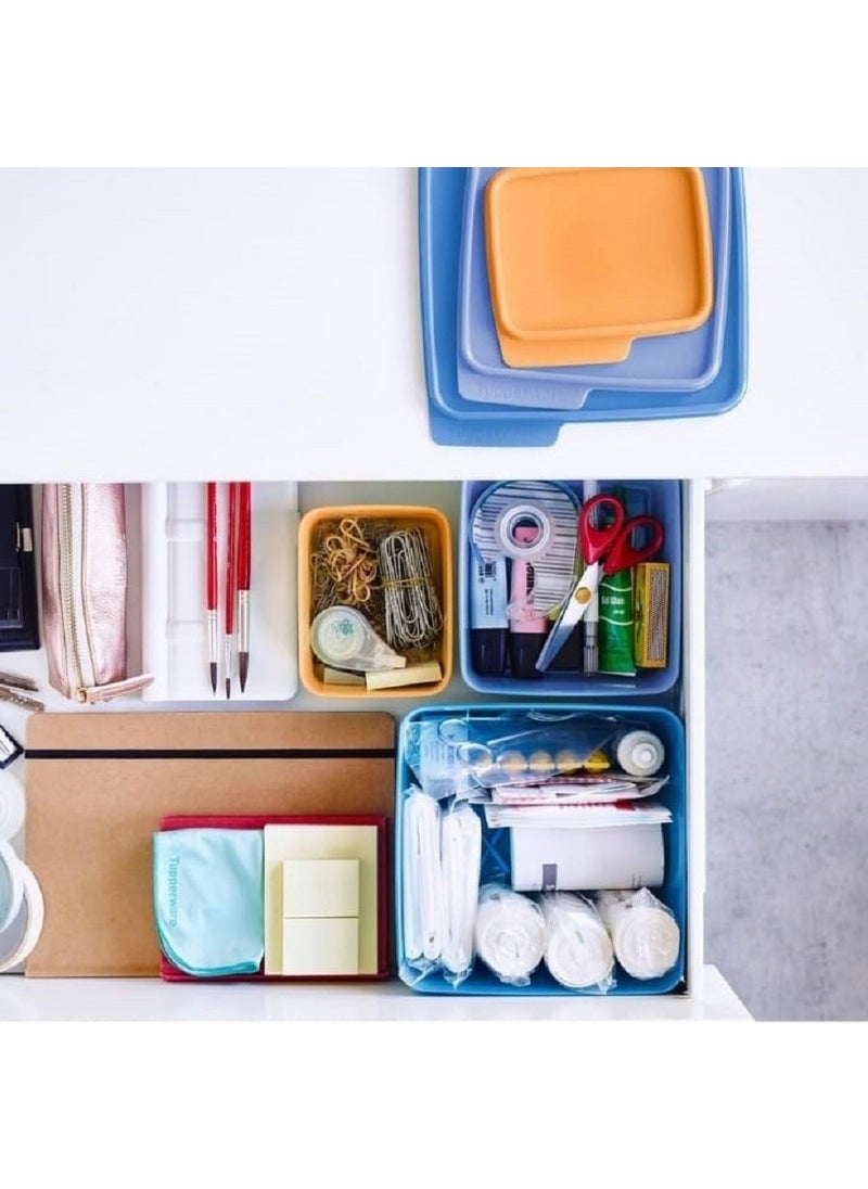 Square Storage Container 4 Pcs Multi-Purpose Box Color Hsgl