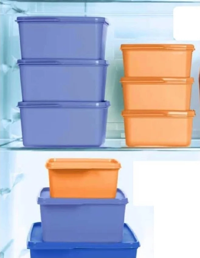 Tupperware Square Storage Container 4 Pcs Multi-Purpose Box Color Hsgl