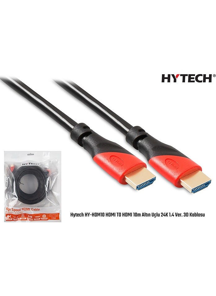 Hytech - HDMI to HDMI 10m Gold Plated 24K 1.4 Ver. 3D High Performance Cable - Image 1