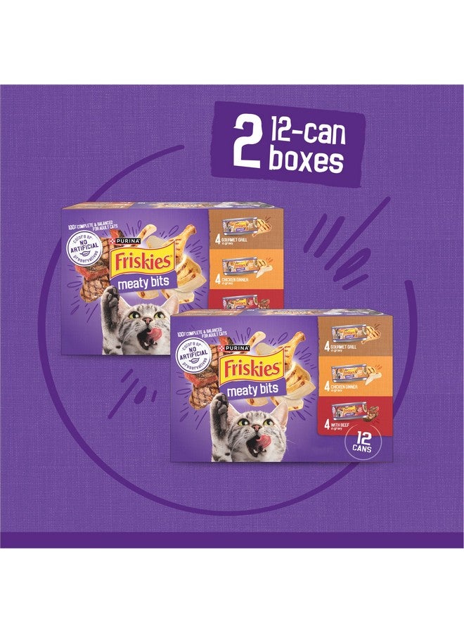 فريسكس طعام القطط الرطب بورينا فريسكيز بنكهة المرق، عبوة متنوعة من قطع اللحم - (عبوتين من ١٢ قطعة) علب ٥.٥ أونصة - Image 3