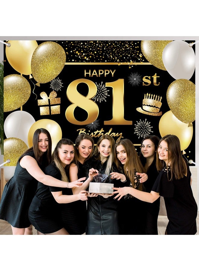 IMISI 81St Happy Birthday Banner Birthday Decorations For Men Birthday Party Decorations Birthday Backdrop - Image 4