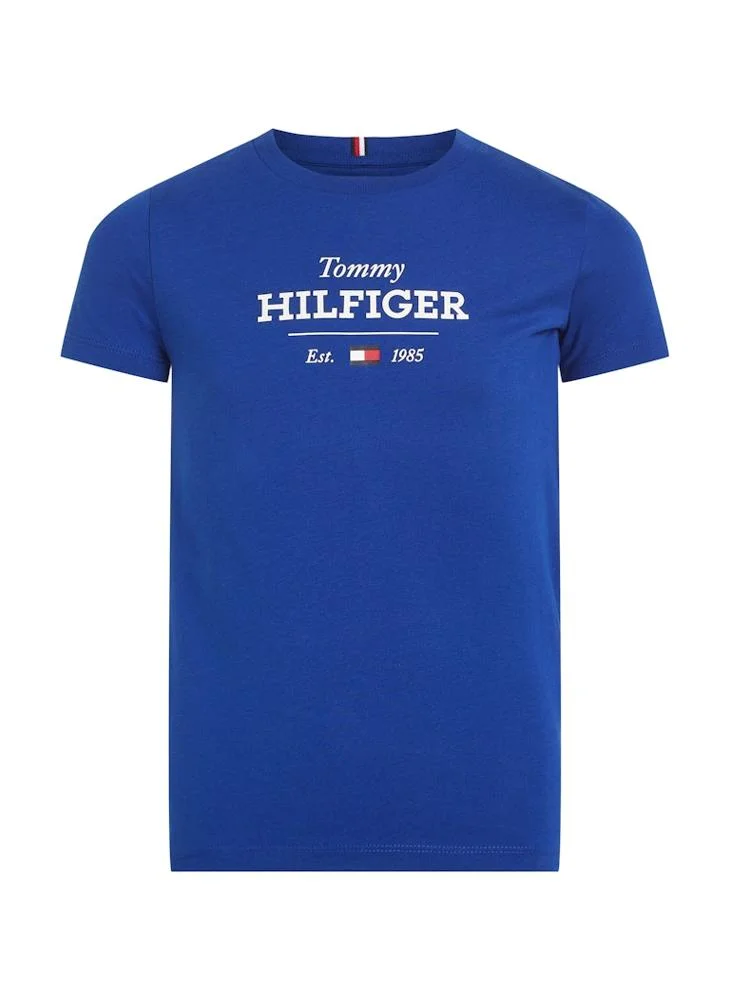 TOMMY HILFIGER Kids Monotype 1985 Logo Label Regular T-Shirt