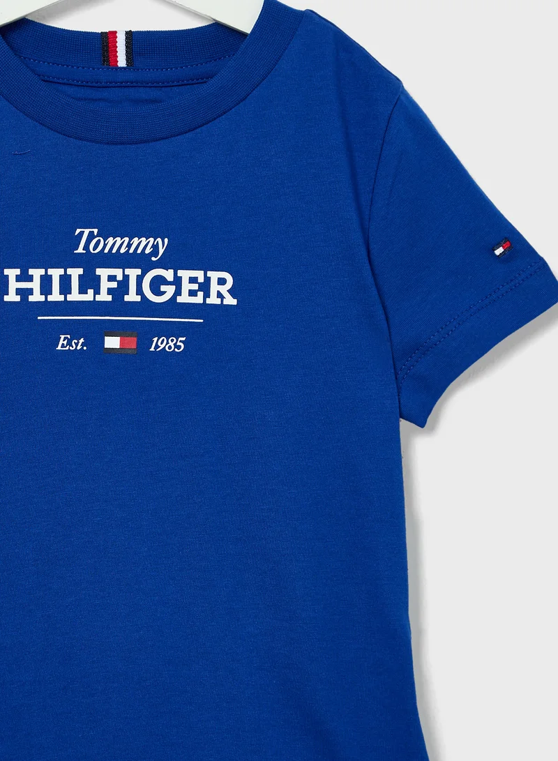 TOMMY HILFIGER Kids Monotype 1985 Logo Label Regular T-Shirt