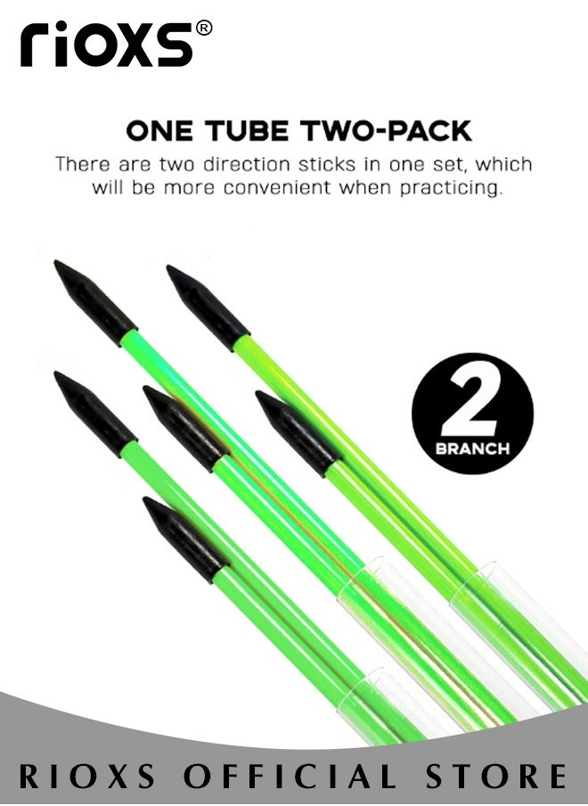RIOXS - Golf Drill Directional Indicator SticksGolf Orientation Training Sticks 2 Pack 48.8 inch Auxiliary Practice Sticks - Image 1