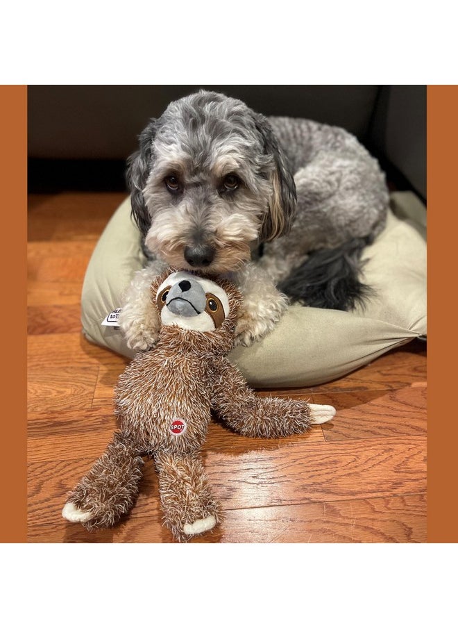 Fun Sloth Dog Toy  Soft, Stuffed, Squeaky, Plush Fabric Toy For Medium And Large Dogs And Puppies, Enrichment For Light Chewers And Cuddlers, 13In