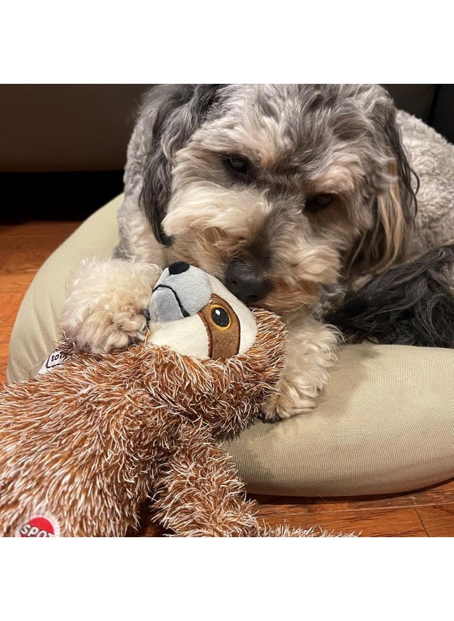 Fun Sloth Dog Toy  Soft, Stuffed, Squeaky, Plush Fabric Toy For Medium And Large Dogs And Puppies, Enrichment For Light Chewers And Cuddlers, 13In