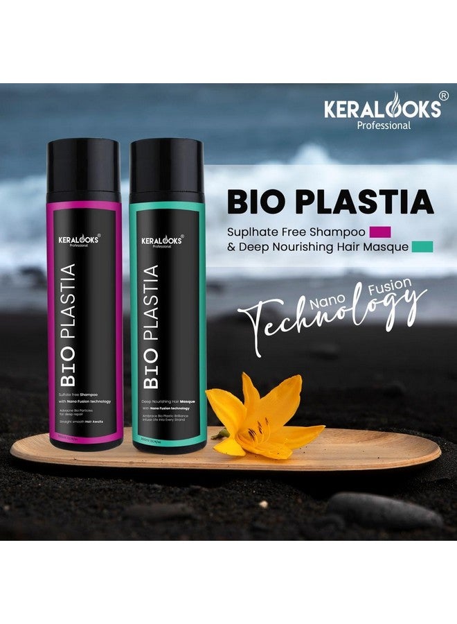 keralooks professional مجموعة شامبو و ماسك كيرالوكس بروفيشينال® خالي من الكبريتات - 300 مل لكل منهما - إصلاح عميق وترطيب للشعر المعالج كيميائياً، الجاف، التالف، والمجعد - علاج مغذي ومرطب - Image 2