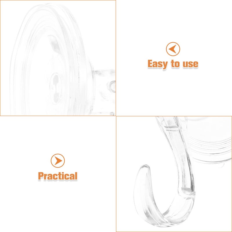 Clear Suction Cup Hooks 6 Pack Waterproof Bathroom Towel Holder Strong Suction For Kitchen Shower Wall - Image 4