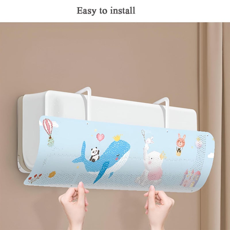 Direct Wind Blocker - Adjustable air conditioner deflector for 70-105cm units, shields users from strong airflow, promotes balanced and gentle air dispersion - Image 5