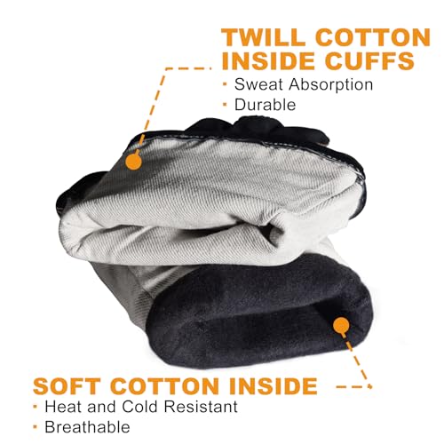 TOPDC Welding Gloves 14 Inches Fire/Heat Resistant Leather For Mig,Tig,Stick,Forge,BBQ,Grill, Fireplace,Wood Stove, Furnace,Pot,Oven - Image 5