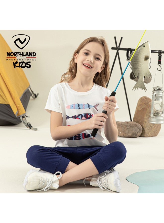 NorthLand Girls' Short Sleeve T-shirt, Summer Top For Girls, Kids' T-shirt For Bigger Children - Image 2