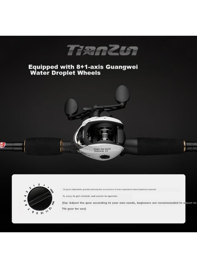 Gw Fishing Rod, Versatile Rod, 2.4 Meters, Tianzun Upgraded, Left-handed Baitcasting Reel Set, Pistol Grip Rod, Fishing Pole - Image 2