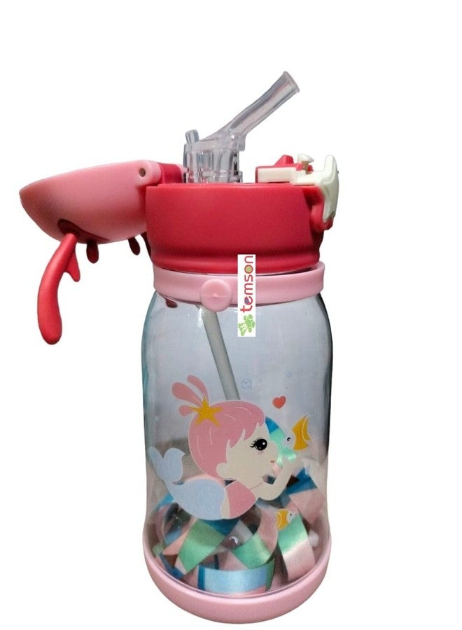 TEMSON Cartoon Design Kids Water Bottle For Kids, Anti-Leak Sipper Bottle For Kids (GBT-863)(Pink) - Image 3