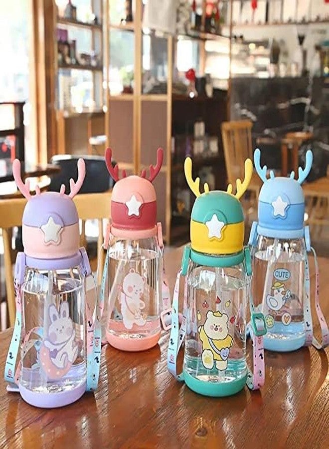 TEMSON Cartoon Design Kids Water Bottle For Kids, Anti-Leak Sipper Bottle For Kids (GBT-863)(Pink) - Image 2
