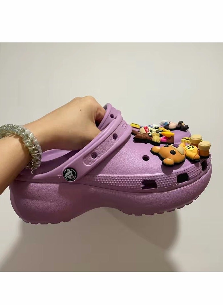 Excefore 7 قطع زينة أحذية لكرز، مجموعة ثلاثية الأبعاد ملحقات كروز جيببتز زينة تصميم كروز دبابيس بي في سي زينة أحذية متنوعة للفتيات الأولاد الأطفال الرجال النساء البالغين غير محدد الجنس - Image 5