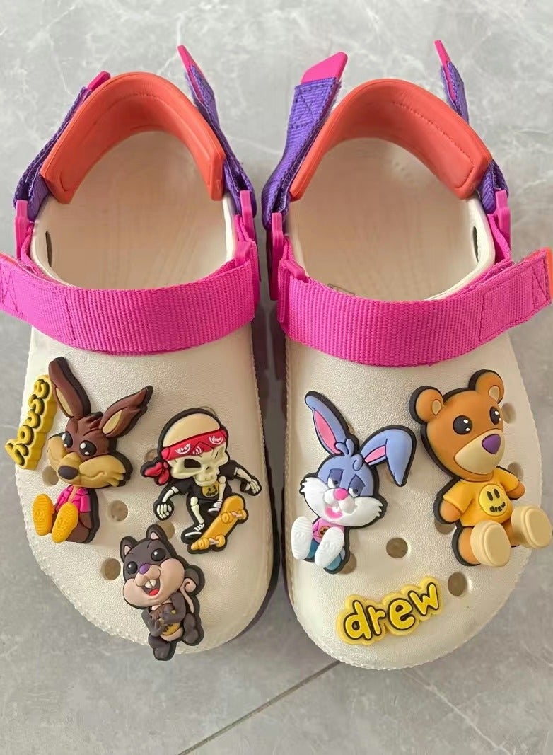 Excefore 7 قطع زينة أحذية لكرز، مجموعة ثلاثية الأبعاد ملحقات كروز جيببتز زينة تصميم كروز دبابيس بي في سي زينة أحذية متنوعة للفتيات الأولاد الأطفال الرجال النساء البالغين غير محدد الجنس - Image 2