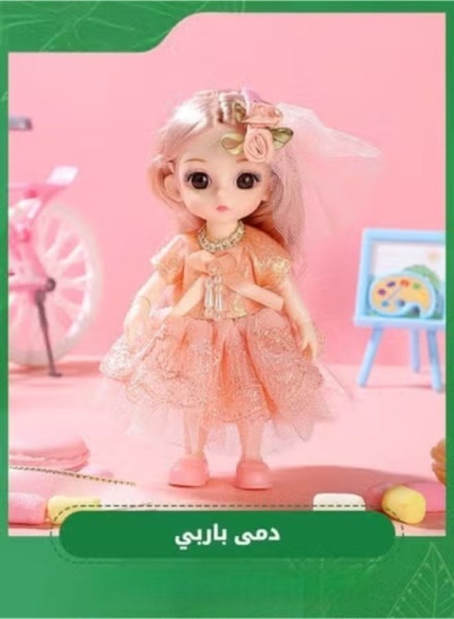 MIXDE 3 Pcs Dolls Set,17cm Princess Girl Mini Dolls,Princess Dolls for Girls,Princess Figures with Tiaras, Hair, Shoes,Princess Toys Dolls for Doll House - Image 5