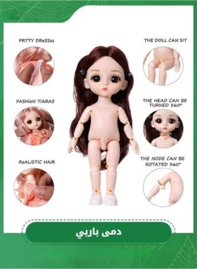 MIXDE 3 Pcs Dolls Set,17cm Princess Girl Mini Dolls,Princess Dolls for Girls,Princess Figures with Tiaras, Hair, Shoes,Princess Toys Dolls for Doll House - Image 4