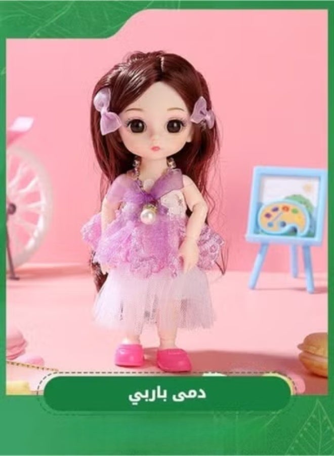 MIXDE 3 Pcs Dolls Set,17cm Princess Girl Mini Dolls,Princess Dolls for Girls,Princess Figures with Tiaras, Hair, Shoes,Princess Toys Dolls for Doll House - Image 2